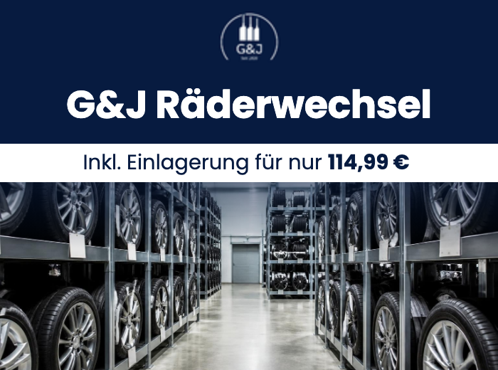 G&J Räderwechsel inklusive Einlagerung für 114,99 Euro